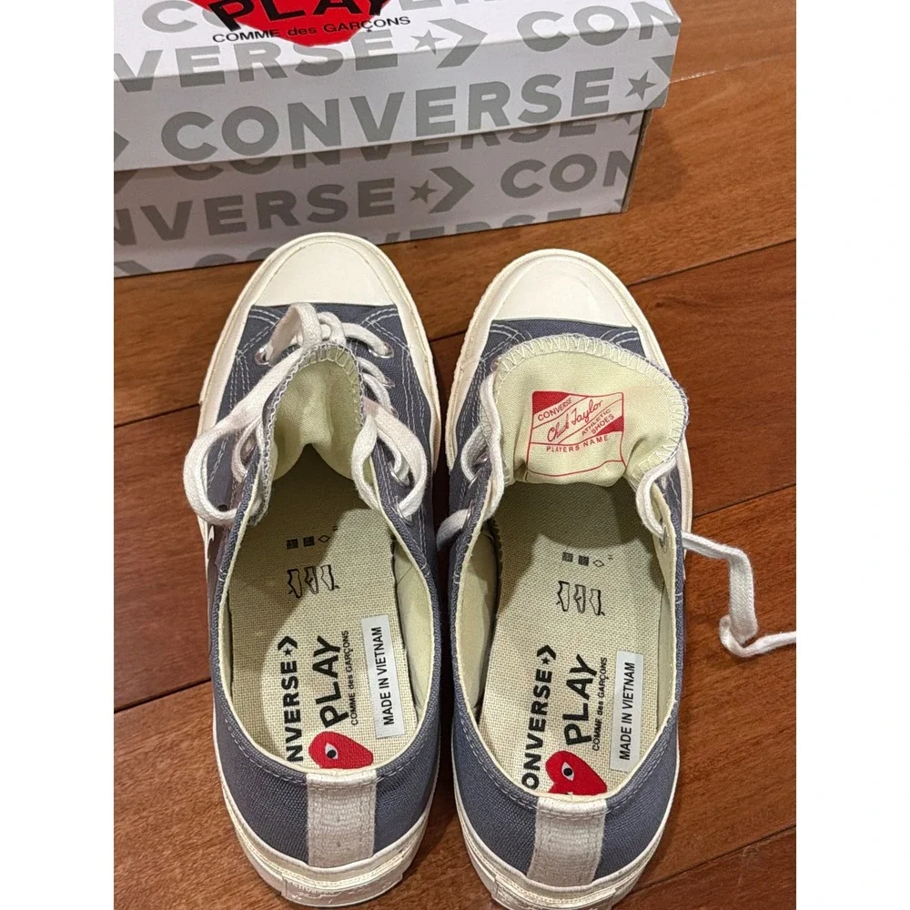 NIB Converse CDG Play Chuck 70 Low Sneakers Womens 8 Mens 6 Steel Gray 171849C
